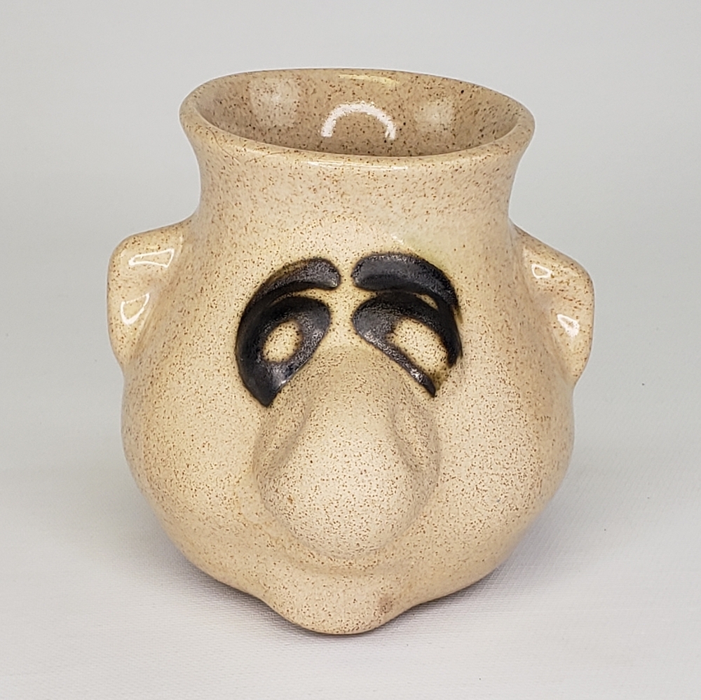 Peter Petrie Pottery Egg Separator "It’s Snot A Mug" EUC Vintage Anthropomorphic